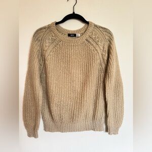BDG Beige Cable Knit Sweater